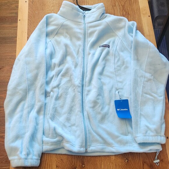 NWT Baby Blue Columbia Zip up Fleece Jacket - Picture 1 of 5